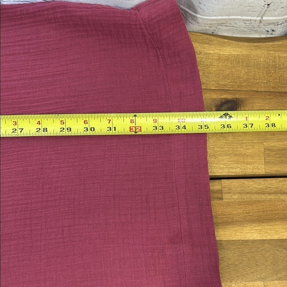 Pure Jill Dusty Rose Cotton V-Neck Dress Size Small - Picture 7 of 10